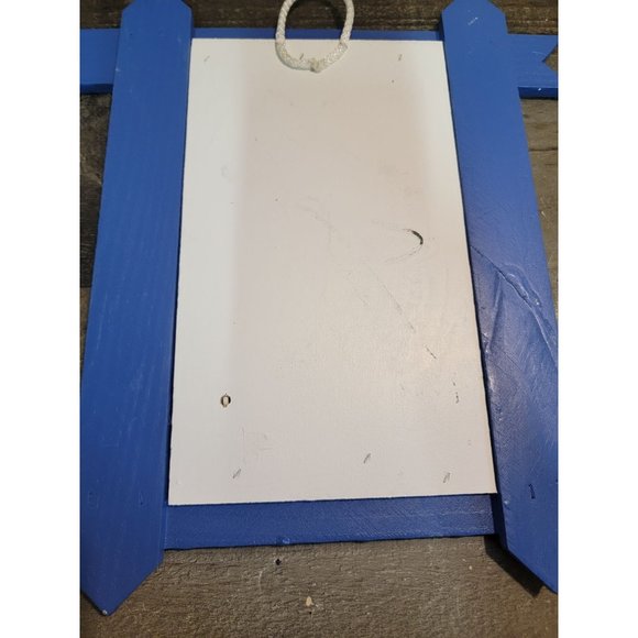 Wooden frame snow snowman xmas sign decor - Picture 5 of 5